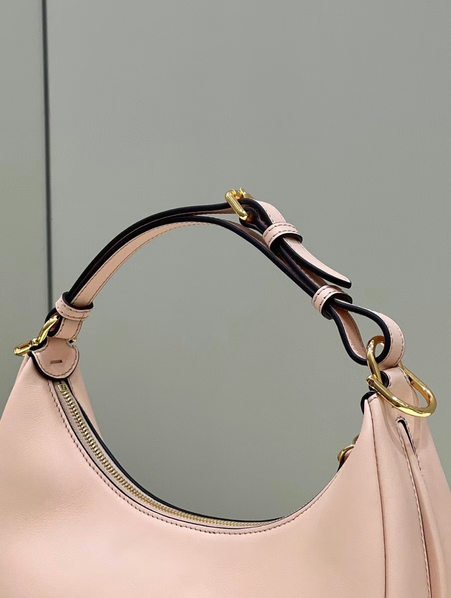 F**di F**digraphy small hobo bag in pink leather