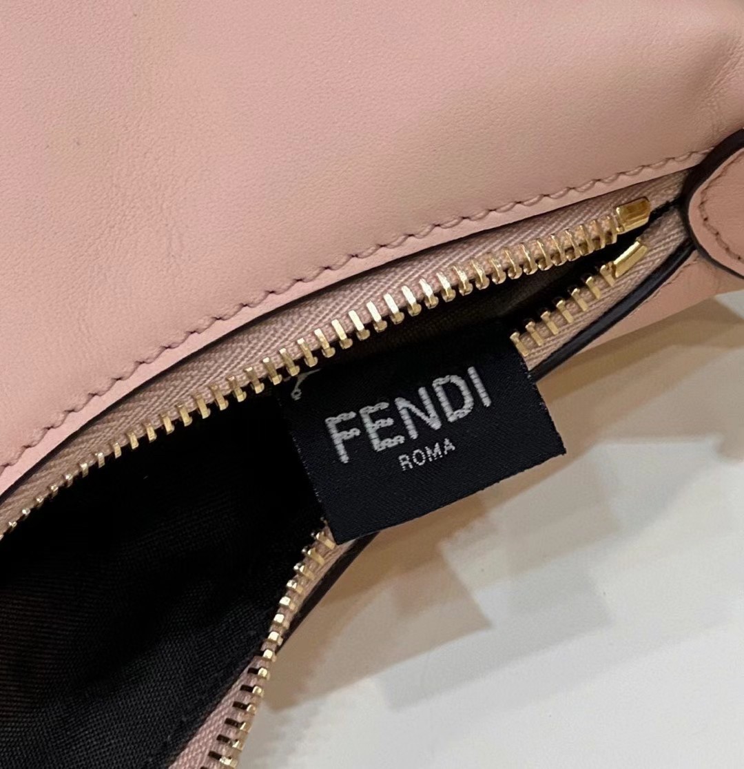 F**di F**digraphy small hobo bag in pink leather