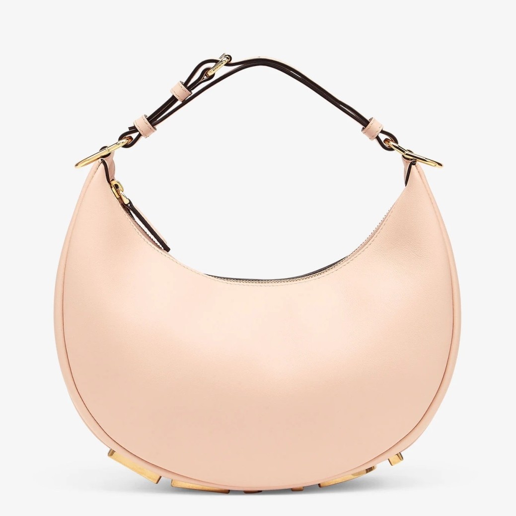 F**di F**digraphy small hobo bag in pink leather
