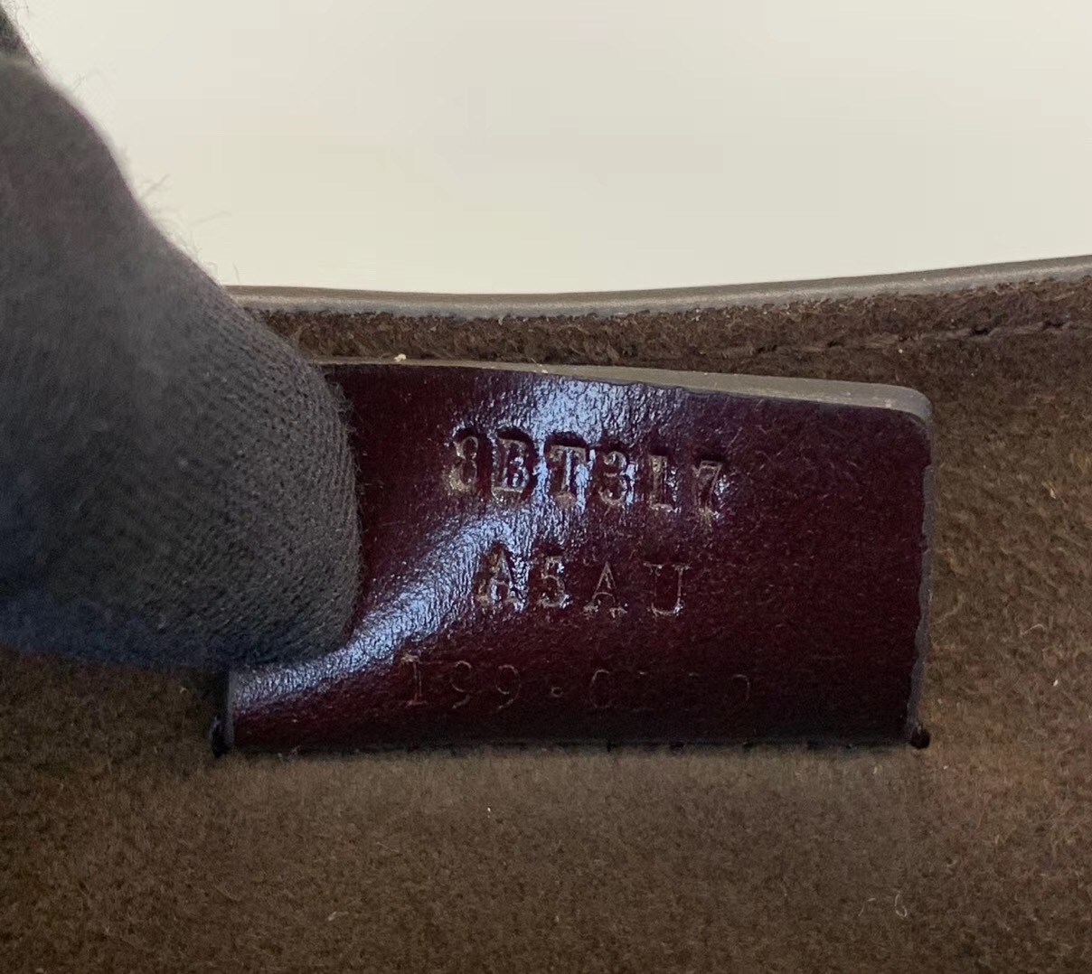F**di karligraphy bag in brown patent leather