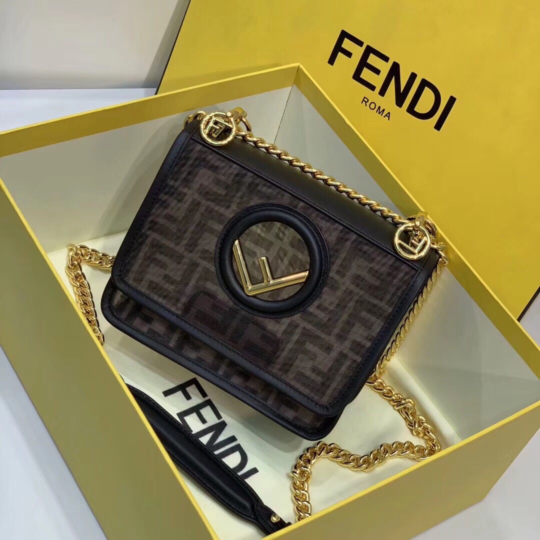 F**di kan i f shoulder bag in tech mesh
