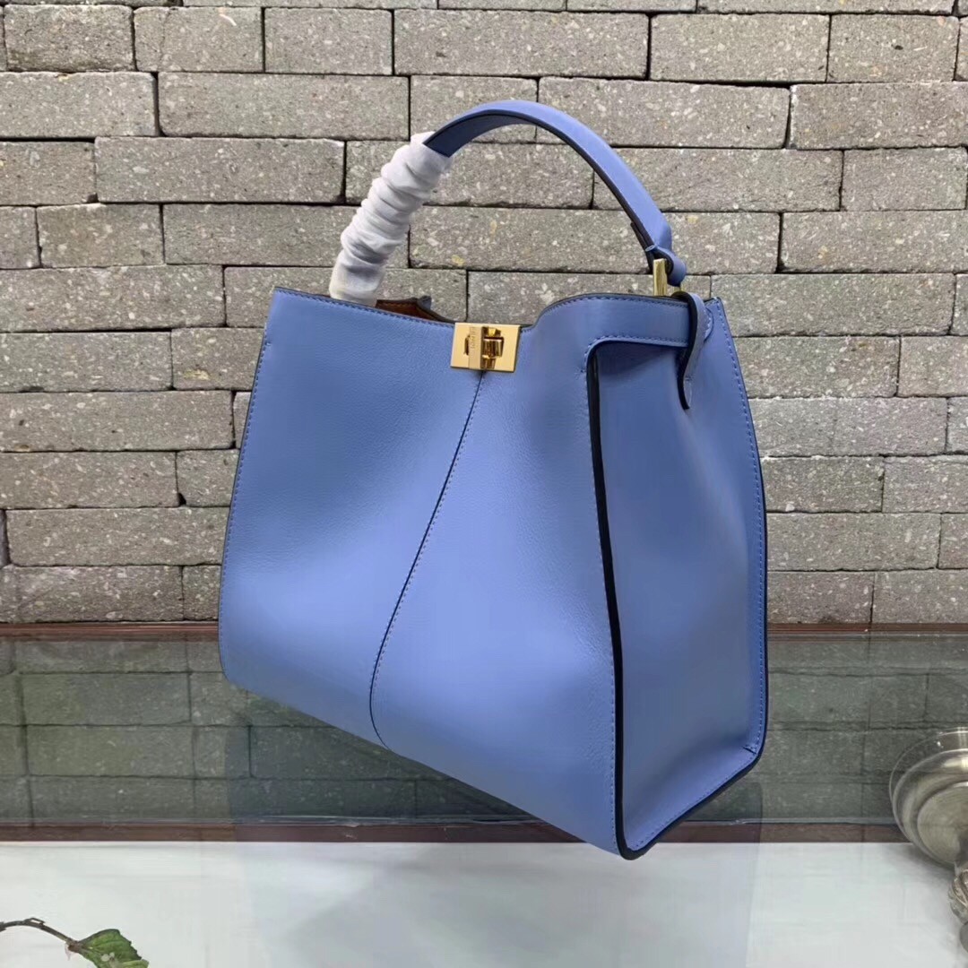 F**di pale blue peekaboo x lite regular bag