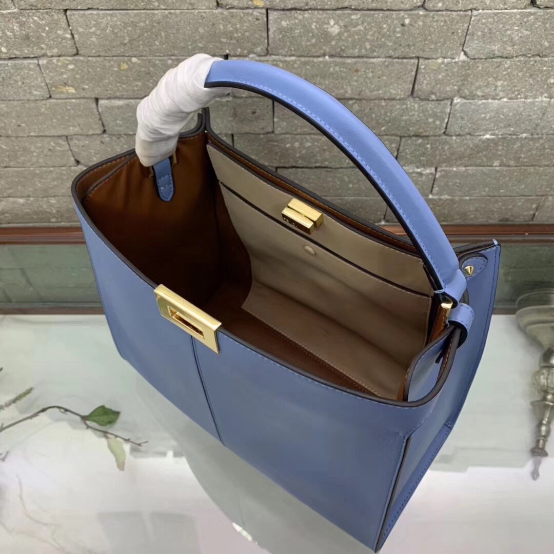 F**di pale blue peekaboo x lite regular bag