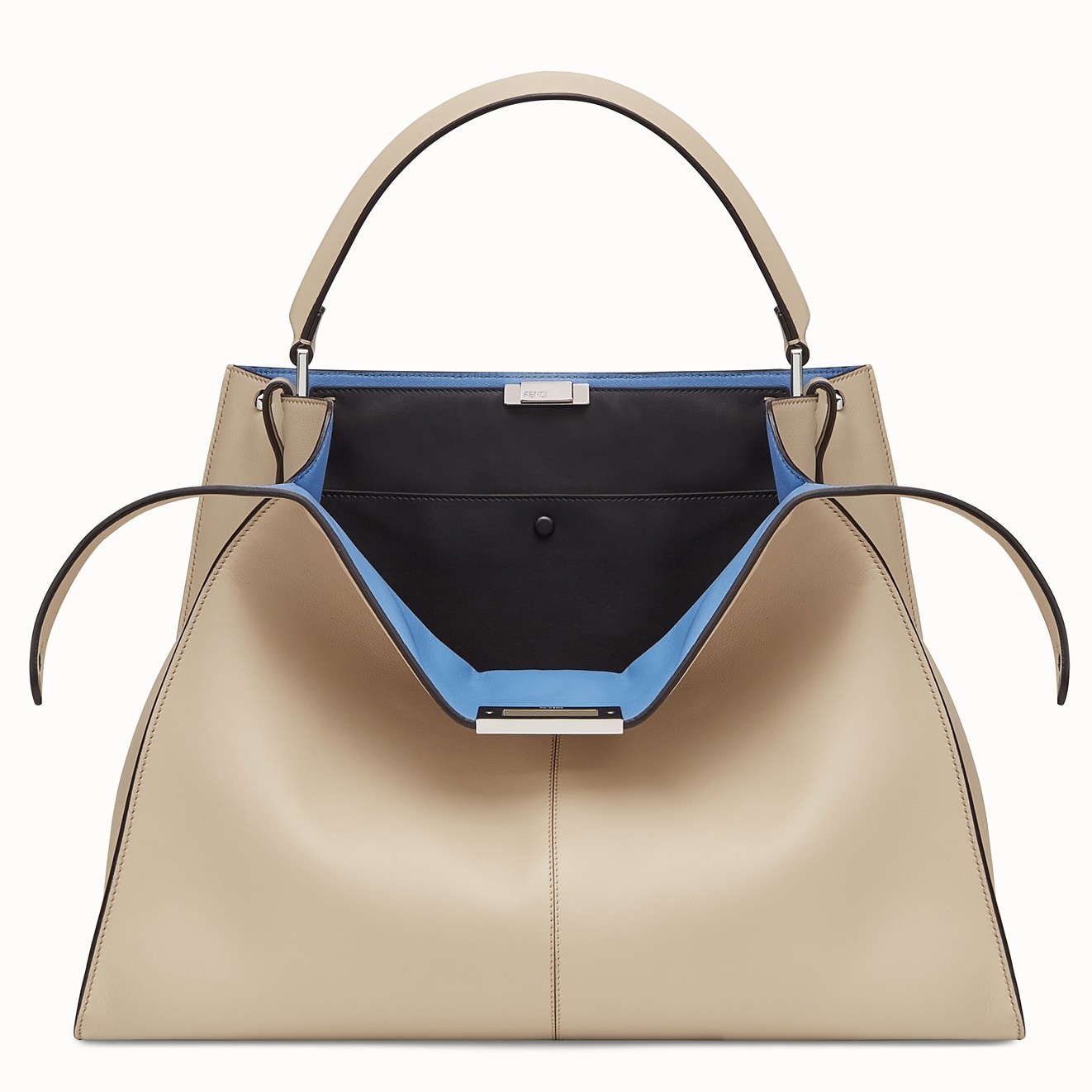 F**di beige peekaboo x lite large bag
