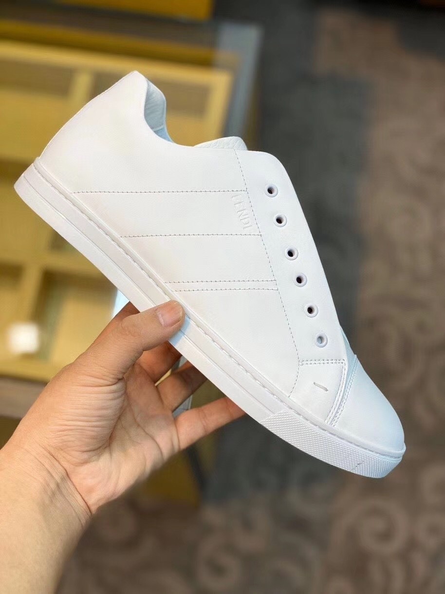 F**di slip-on sneakers in white calfskin