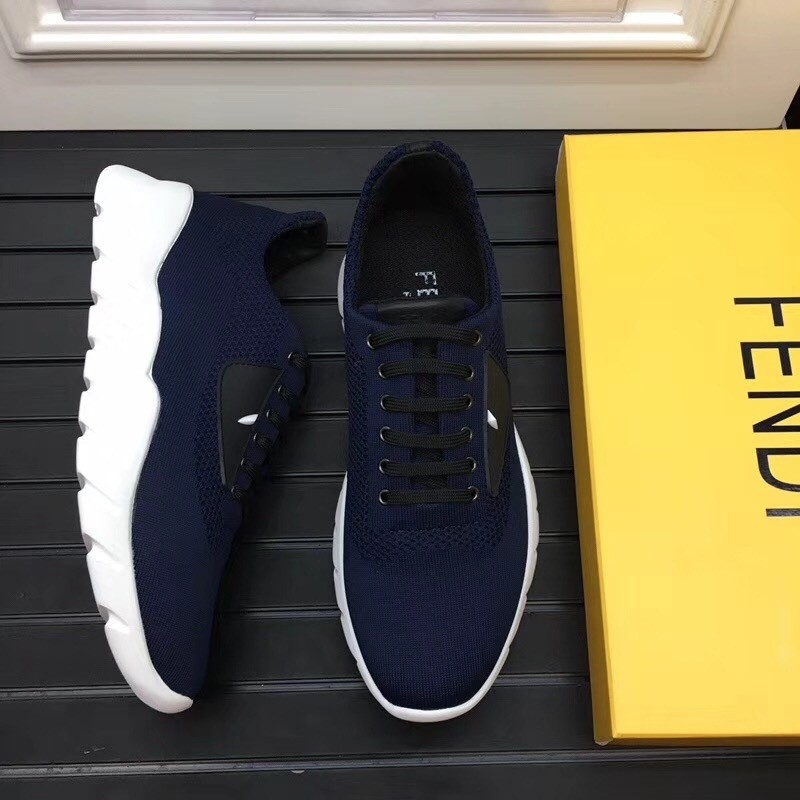 F**di blue lace-up bag bugs eye sneakers