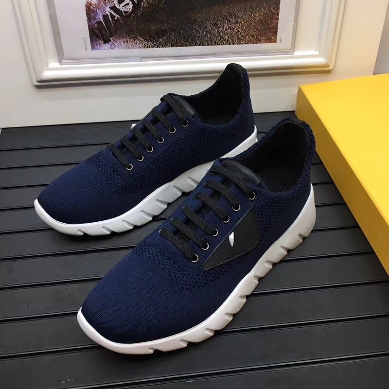 F**di blue lace-up bag bugs eye sneakers