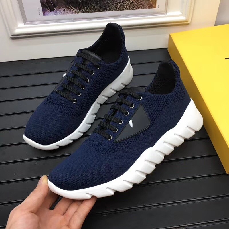 F**di blue lace-up bag bugs eye sneakers