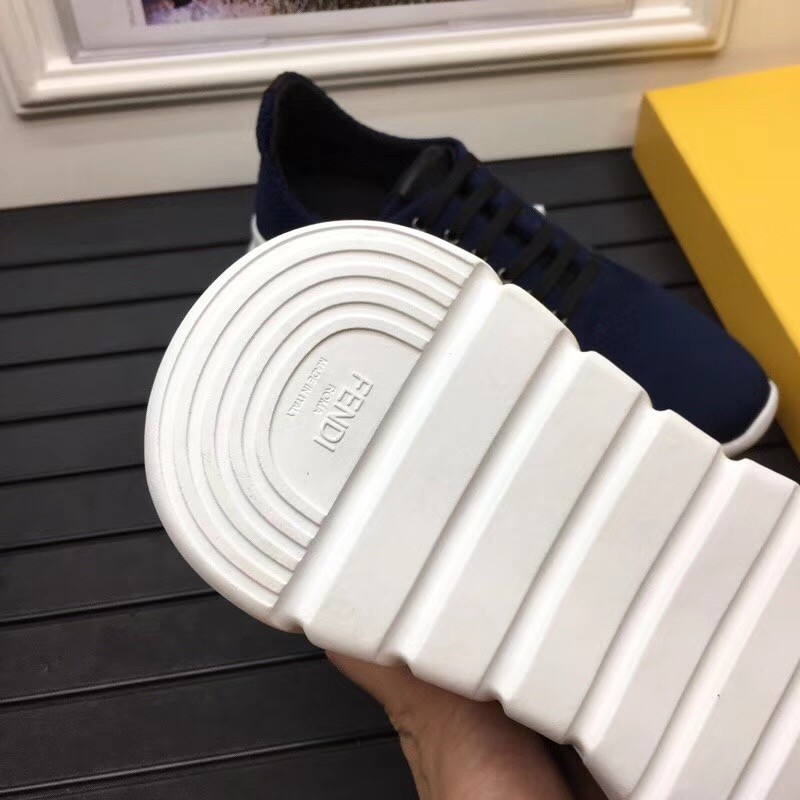 F**di blue lace-up bag bugs eye sneakers