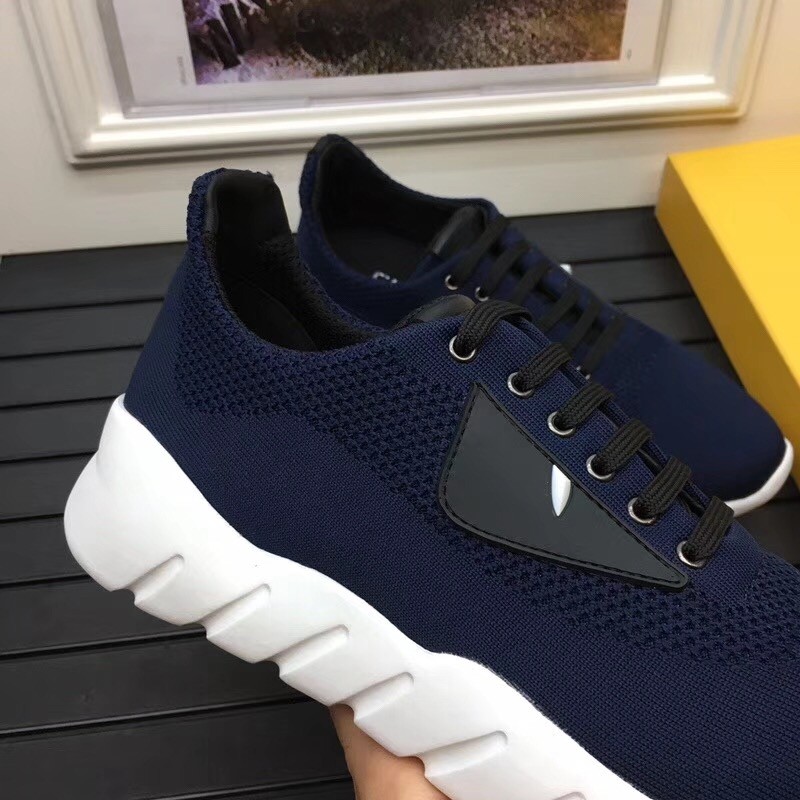 F**di blue lace-up bag bugs eye sneakers