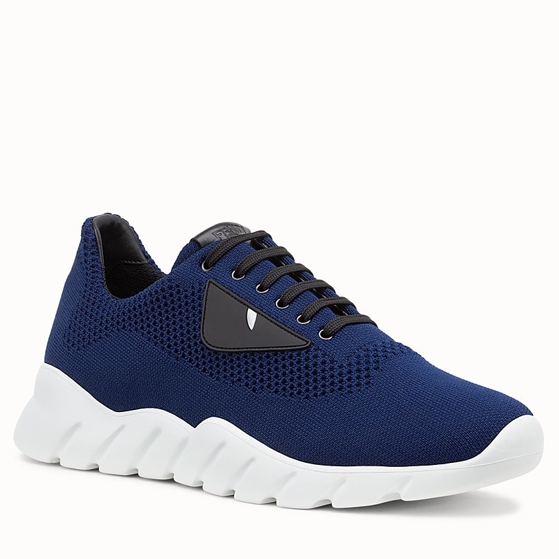 F**di blue lace-up bag bugs eye sneakers