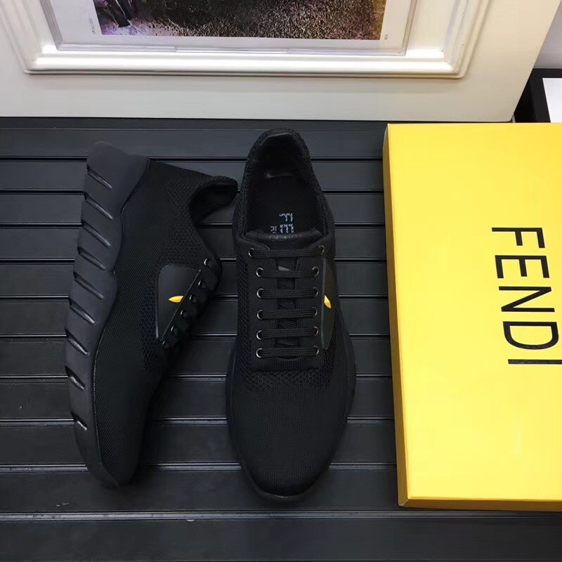 F**di black lace-up bag bugs eye sneakers