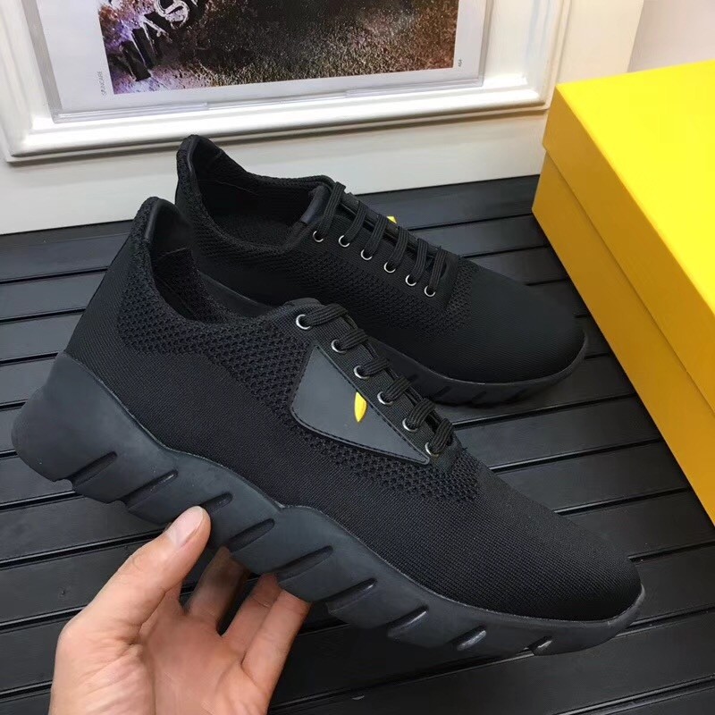 F**di black lace-up bag bugs eye sneakers