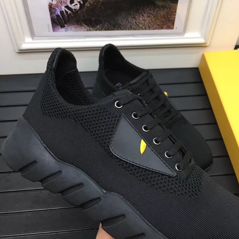 F**di black lace-up bag bugs eye sneakers
