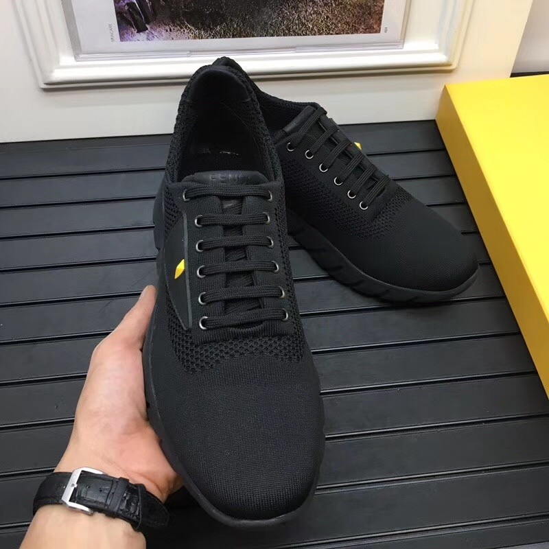 F**di black lace-up bag bugs eye sneakers