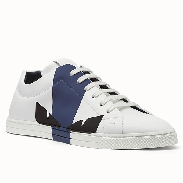 F**di blue sprayed low-tops bag bugs sneakers