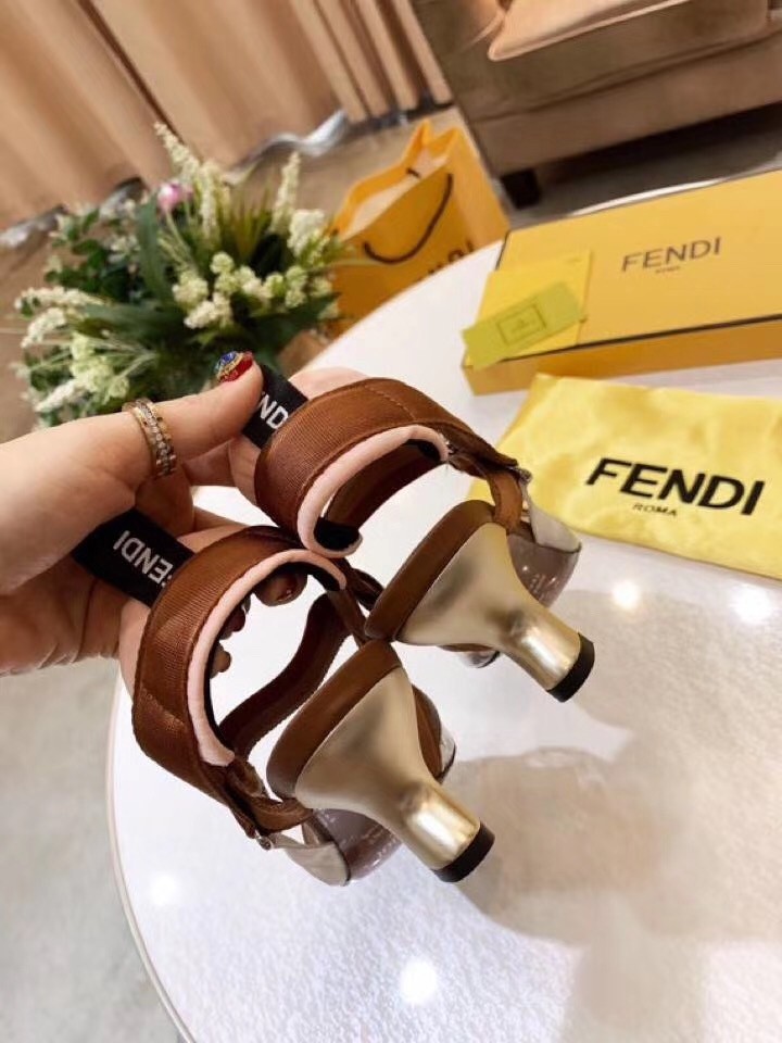 F**di white pu colibri slingbacks 55mm pumps