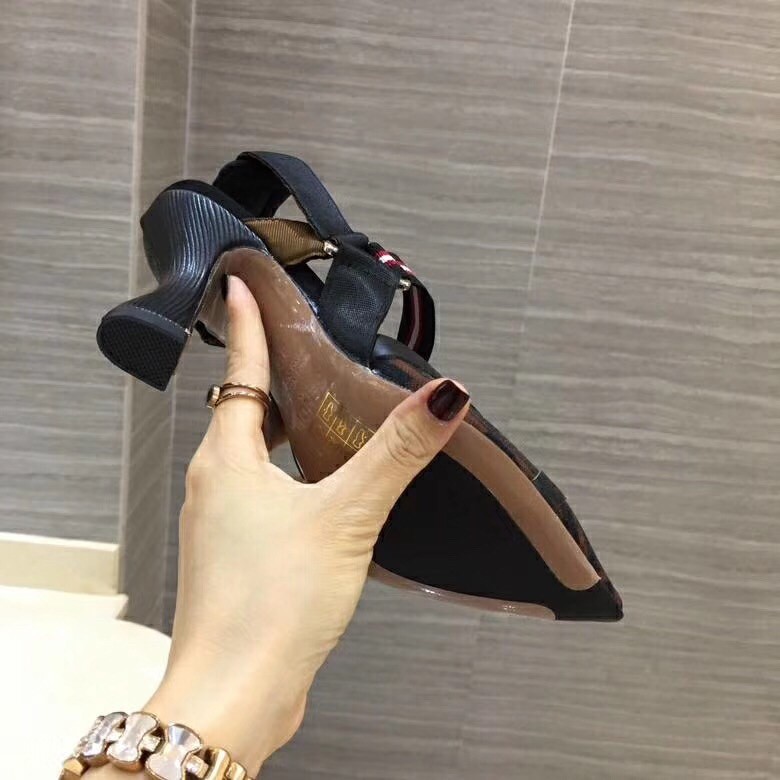 F**di multicolor mesh colibri slingbacks 85mm