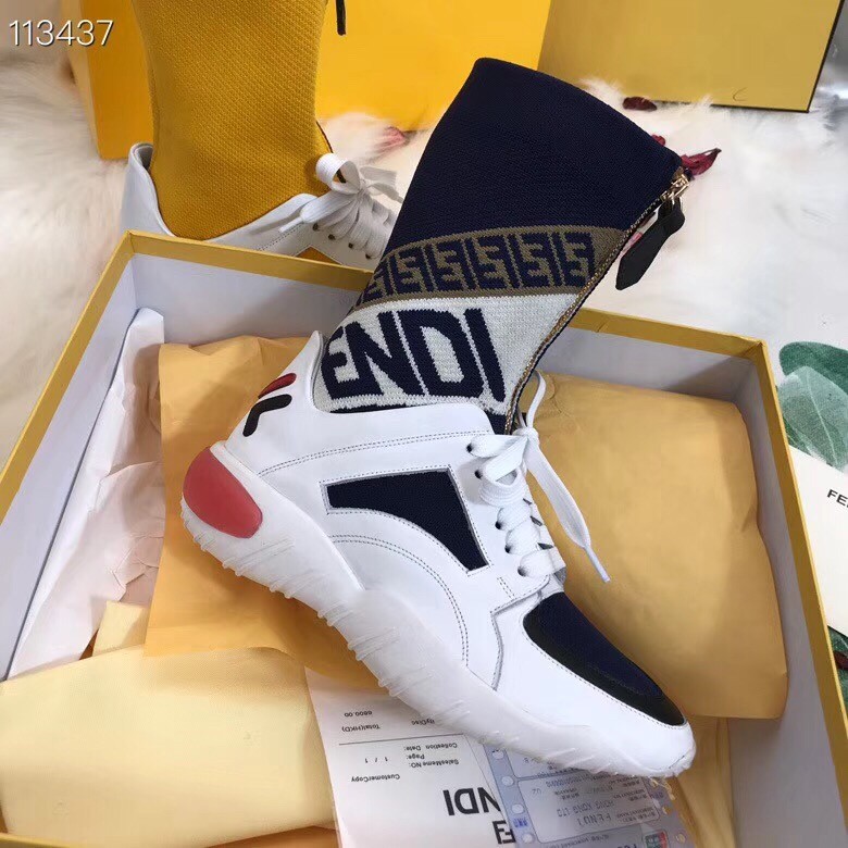 F**di multicoloured tech fabric high-tops sneakers