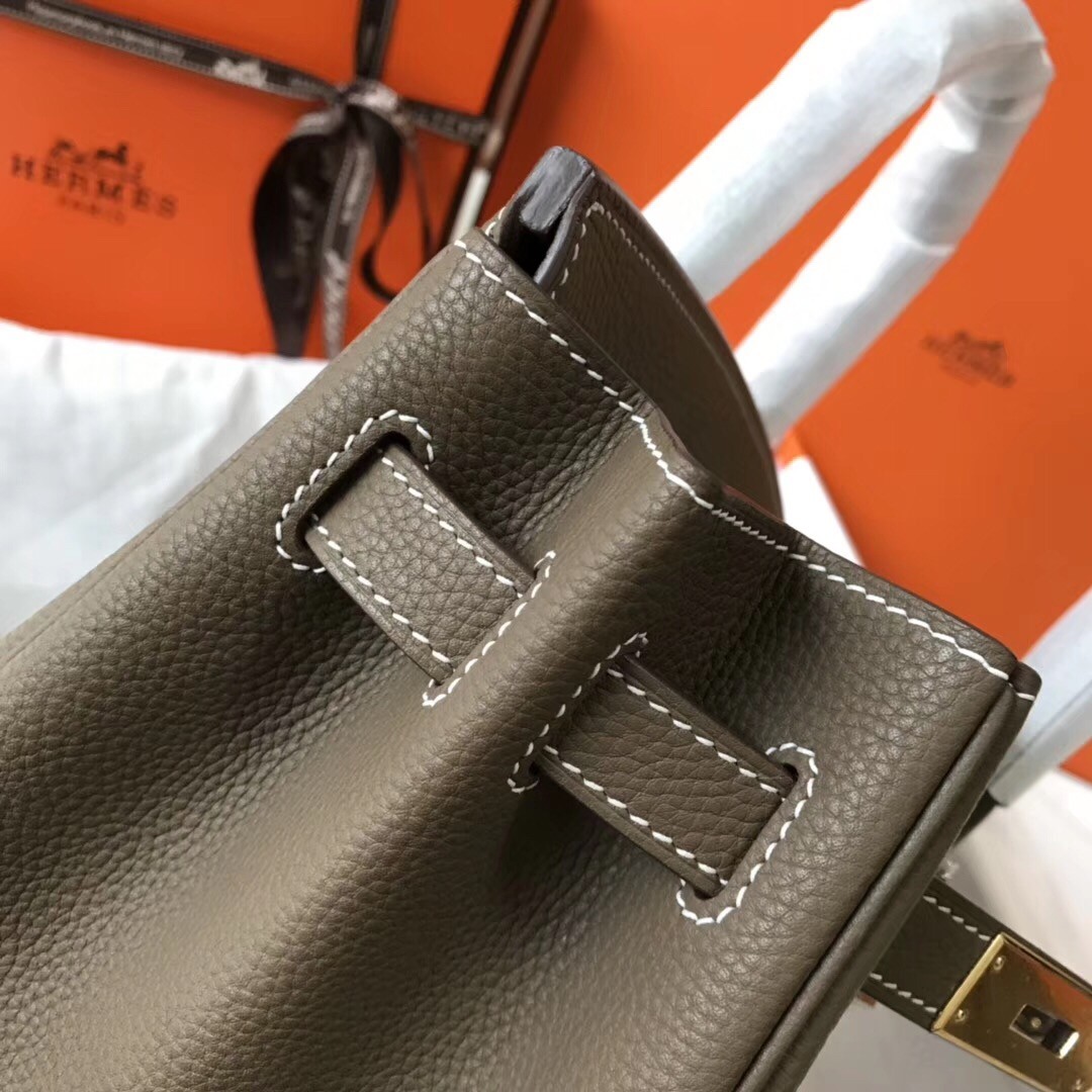 H**mes birkin 30cm bag in taupe clemence leather