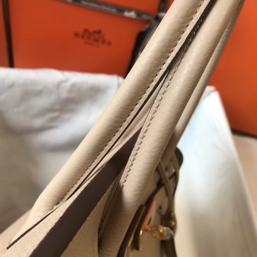 H**mes birkin 35cm bag in argile clemence leather