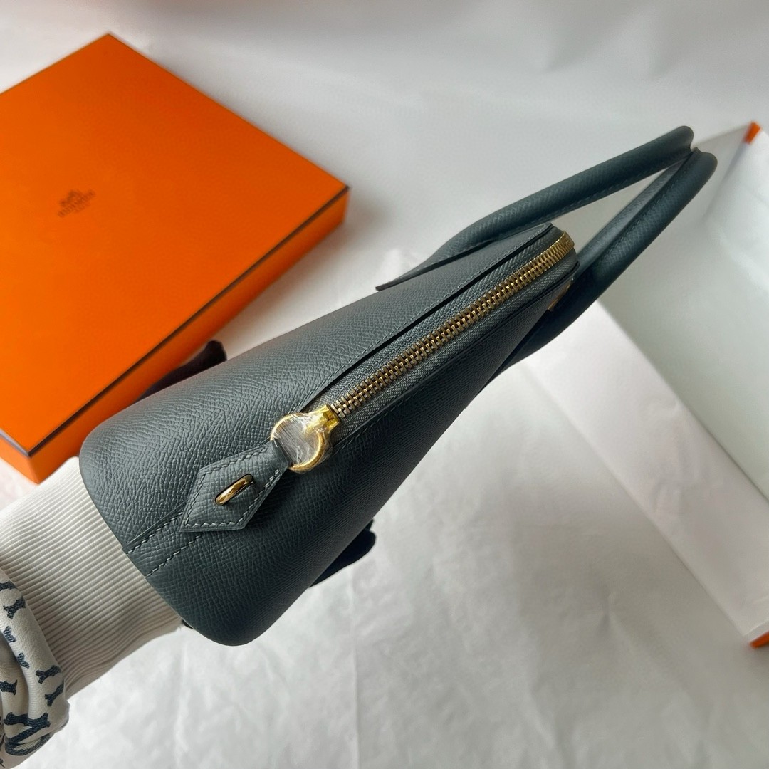 H**mes bolide 1923 25 handmade bag in vert amande epsom calfskin