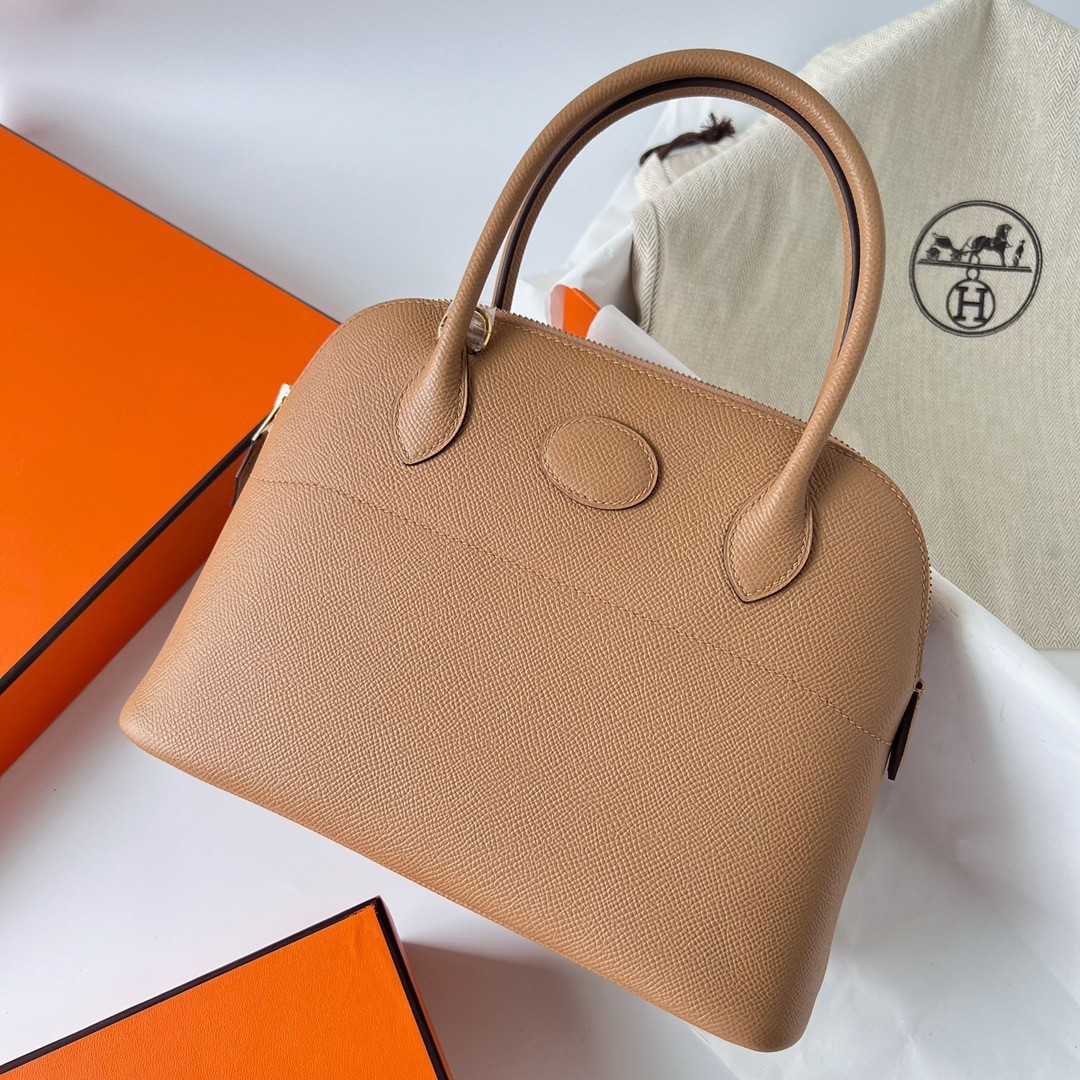 H**mes bolide 1923 27 handmade bag in chai epsom calfskin