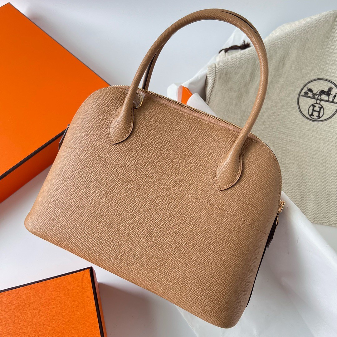 H**mes bolide 1923 27 handmade bag in chai epsom calfskin