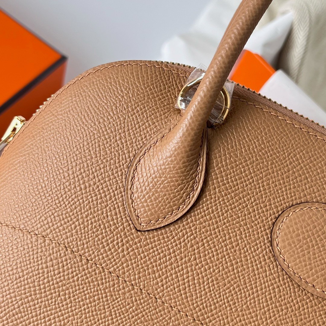 H**mes bolide 1923 27 handmade bag in chai epsom calfskin