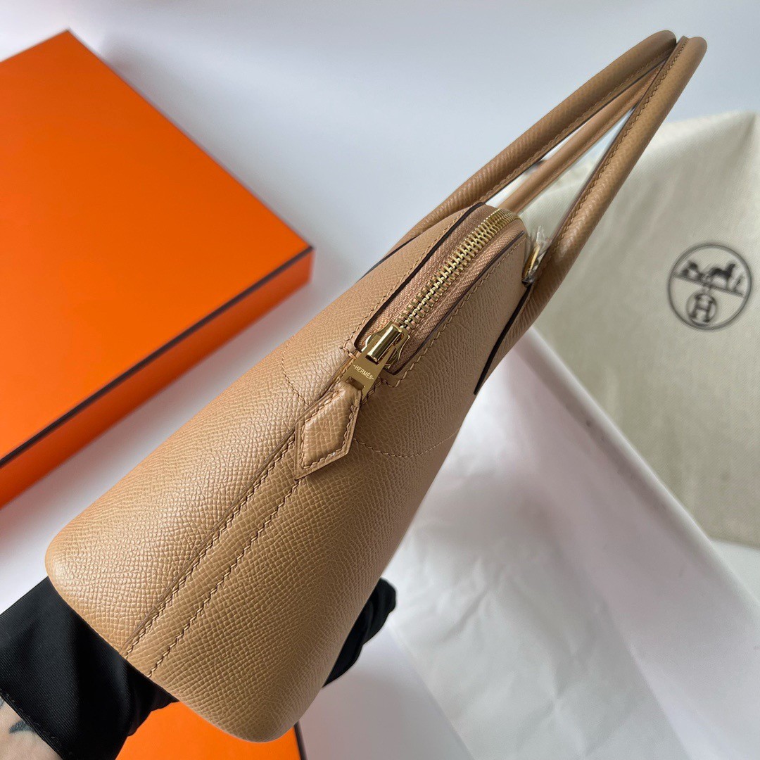 H**mes bolide 1923 27 handmade bag in chai epsom calfskin