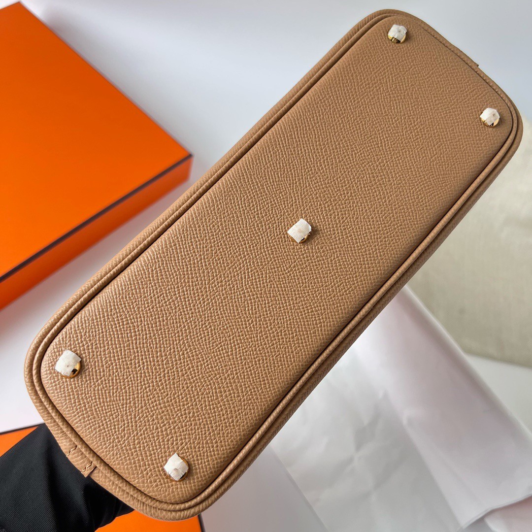 H**mes bolide 1923 27 handmade bag in chai epsom calfskin