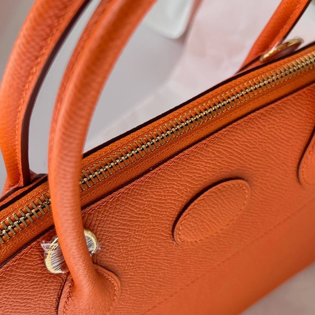 H**mes bolide 1923 27 handmade bag in orange epsom calfskin