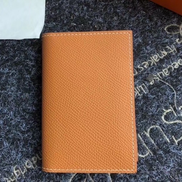 H**mes mc² euclide card holder in gold epsom leather