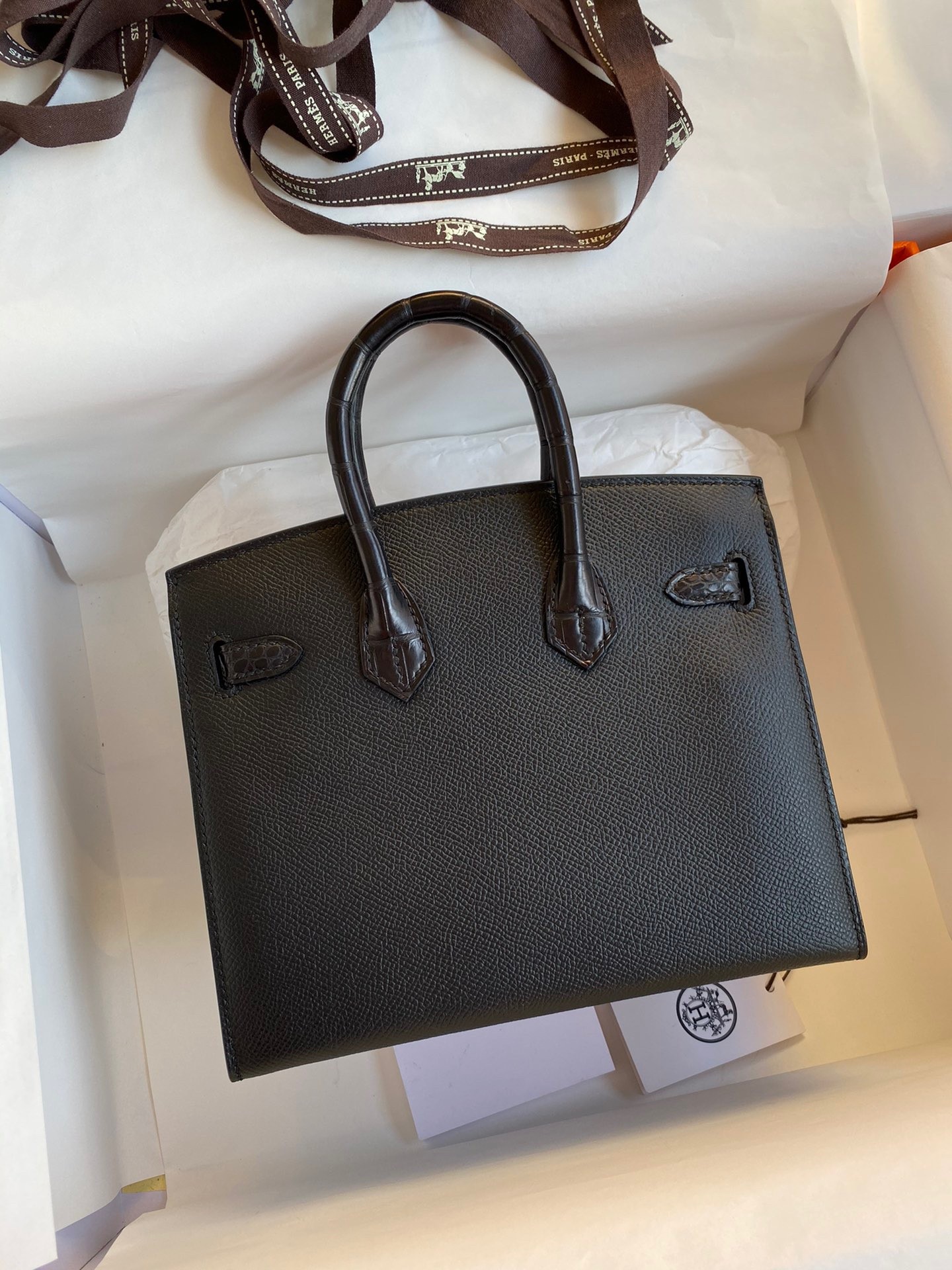 H**mes so black midnight faubourg birkin 20 sellier limited edition bag