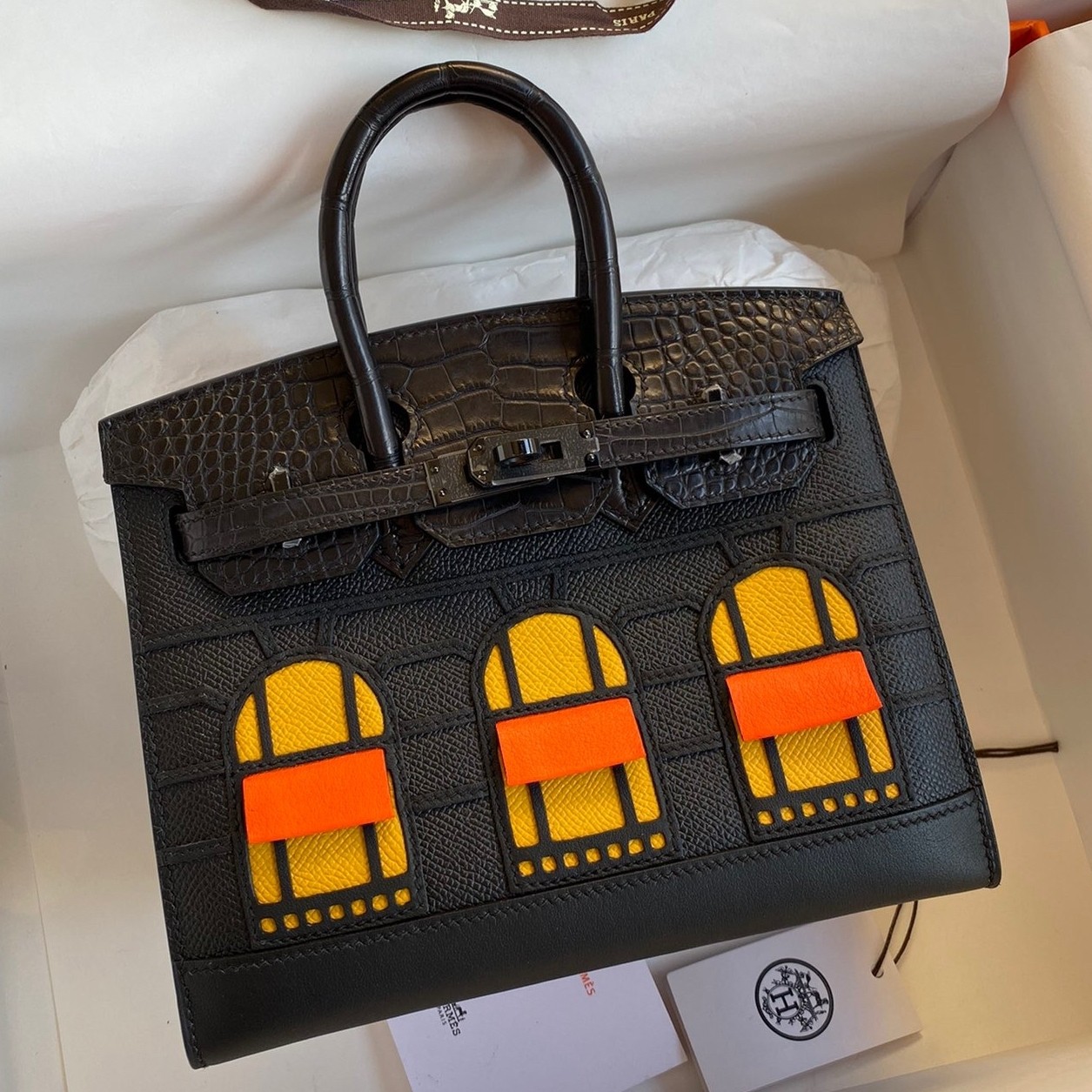 H**mes so black midnight faubourg birkin 20 sellier limited edition bag