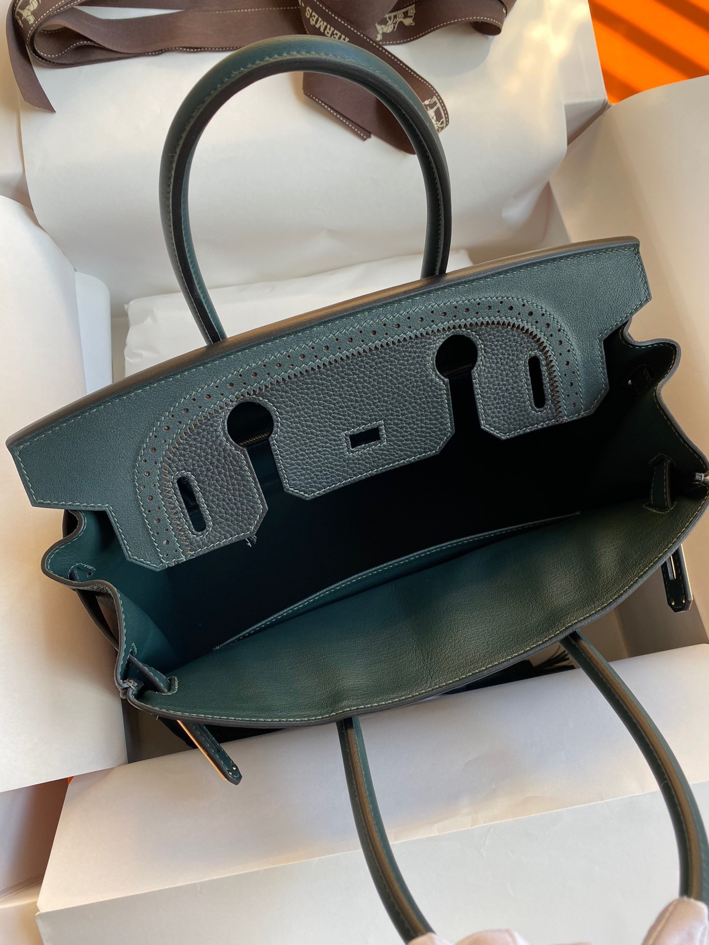 H**mes ghillies birkin 30cm limited-edition bag in black calfskin