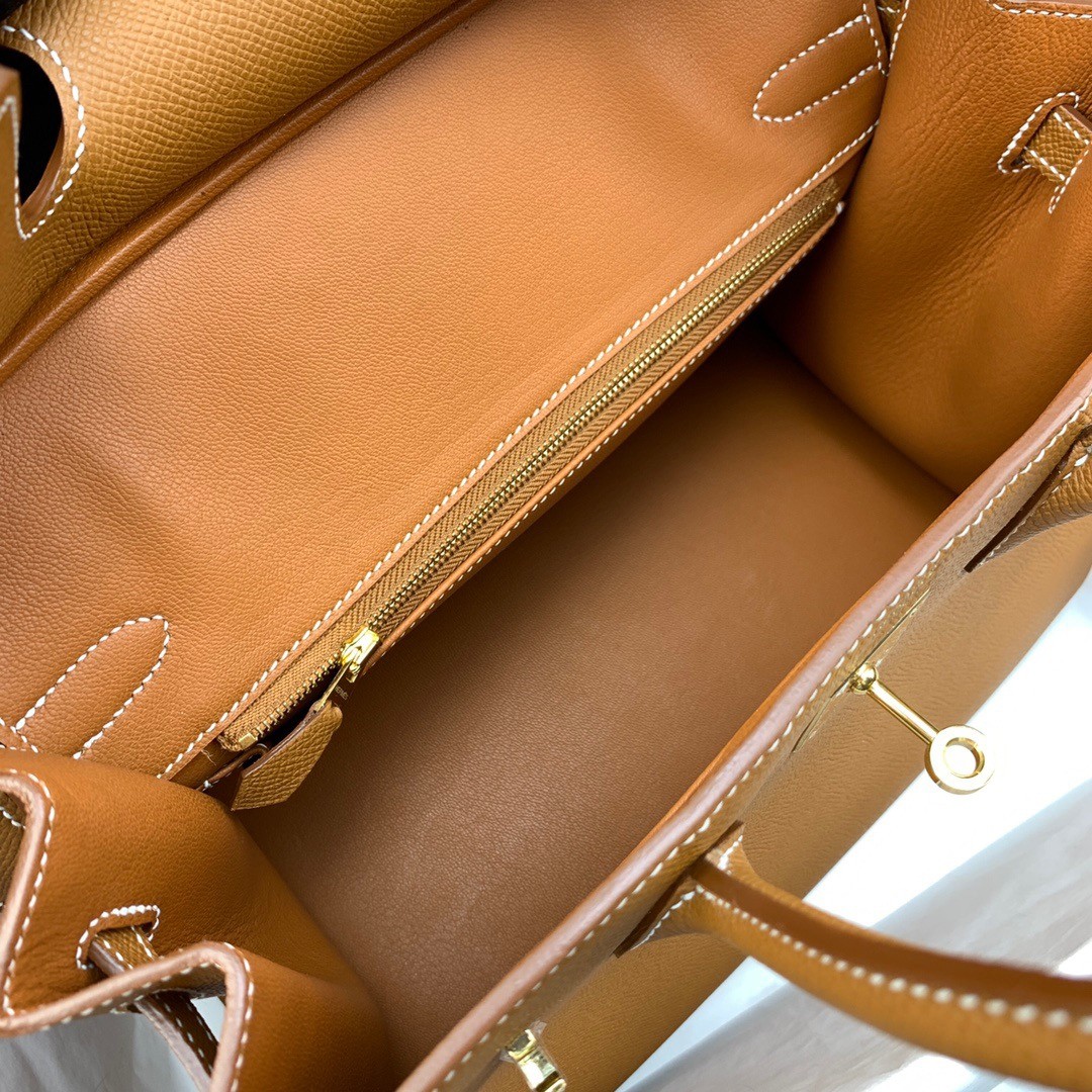 H**mes birkin 30 sellier handmade bag in gold epsom calfskin