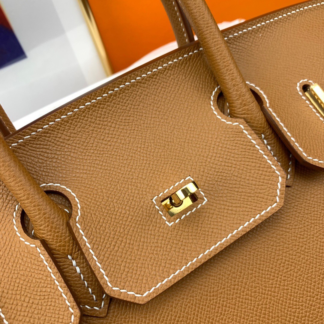 H**mes birkin 30 sellier handmade bag in gold epsom calfskin