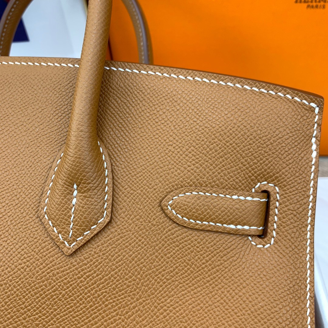 H**mes birkin 30 sellier handmade bag in gold epsom calfskin