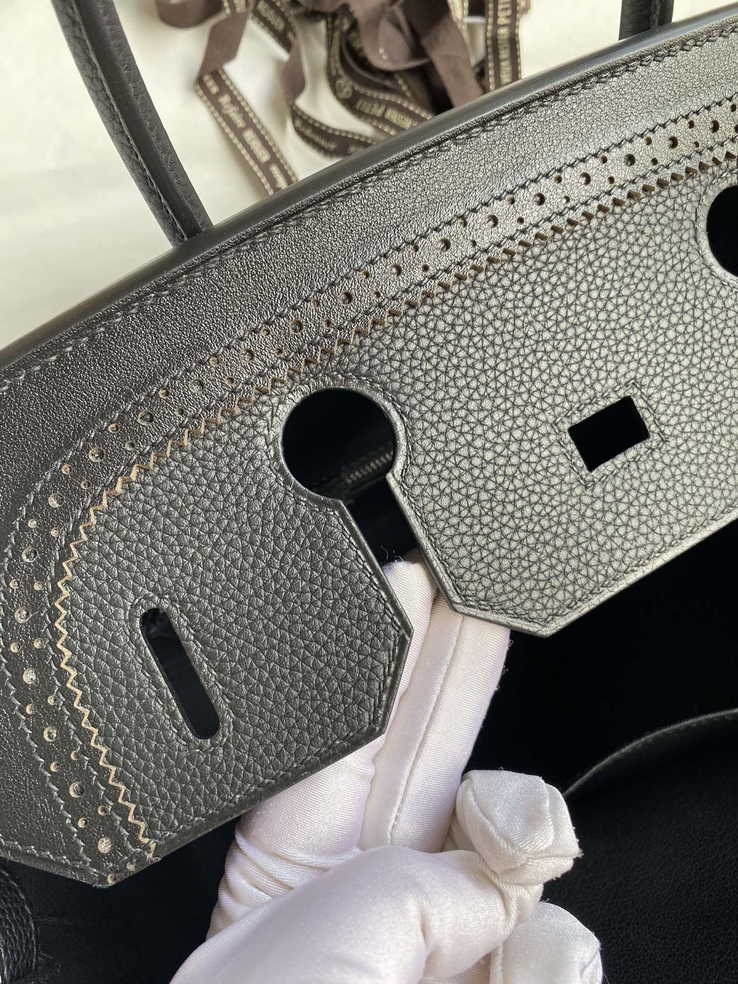 H**mes ghillies birkin 35cm limited-edition bag in black calfskin