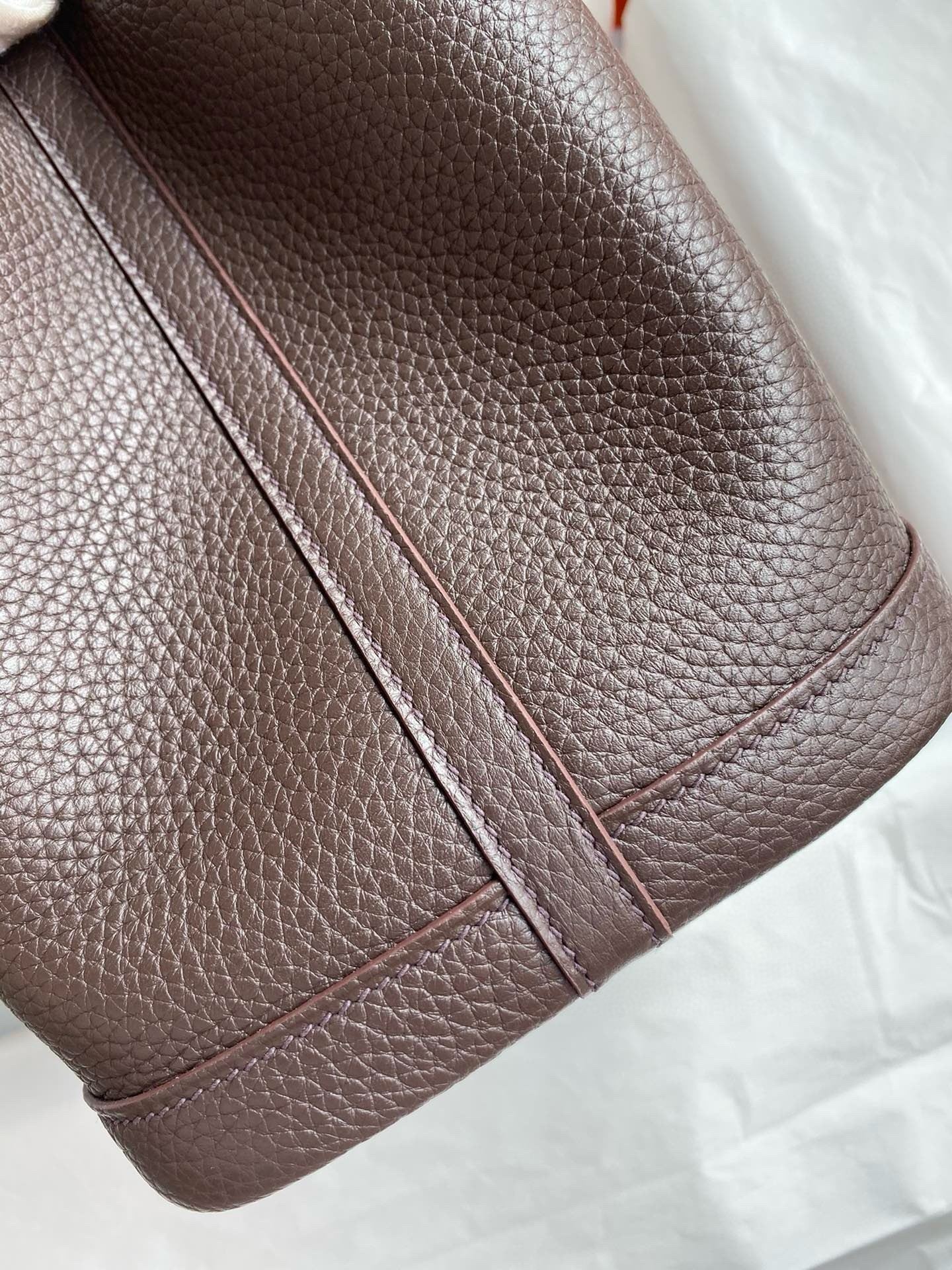 H**mes garden party 30 handmade bag in ebene clemence leather