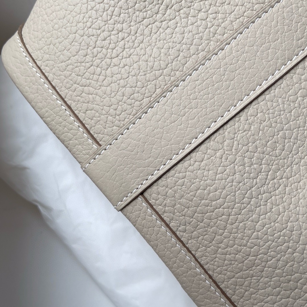 H**mes garden party 30 handmade bag in beton negonda leather