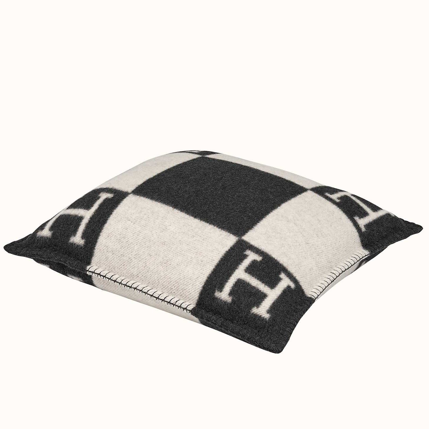 H**mes black small avalon pillow
