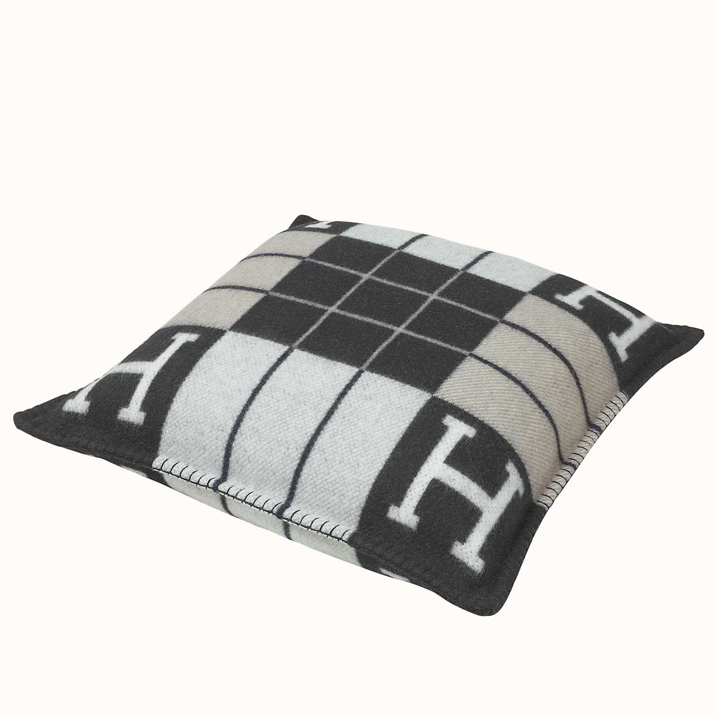 H**mes black small avalon iii pillow