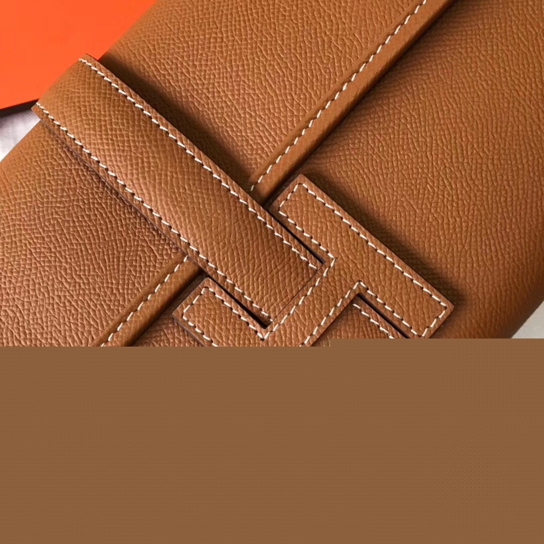 H**mes jige elan 29 clutch bag in gold epsom leather