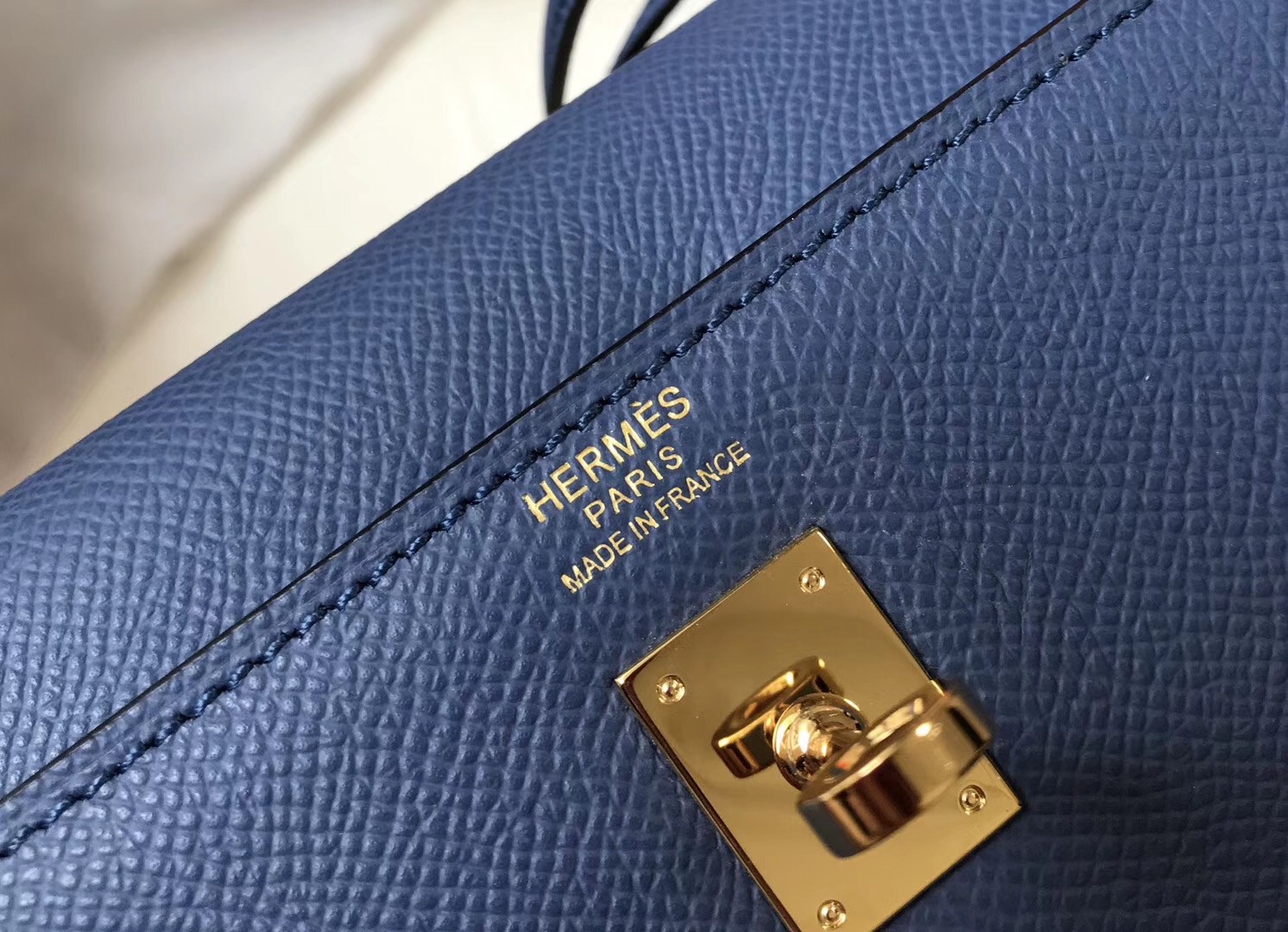 H**mes kelly 25cm sellier bag in agate blue epsom leather