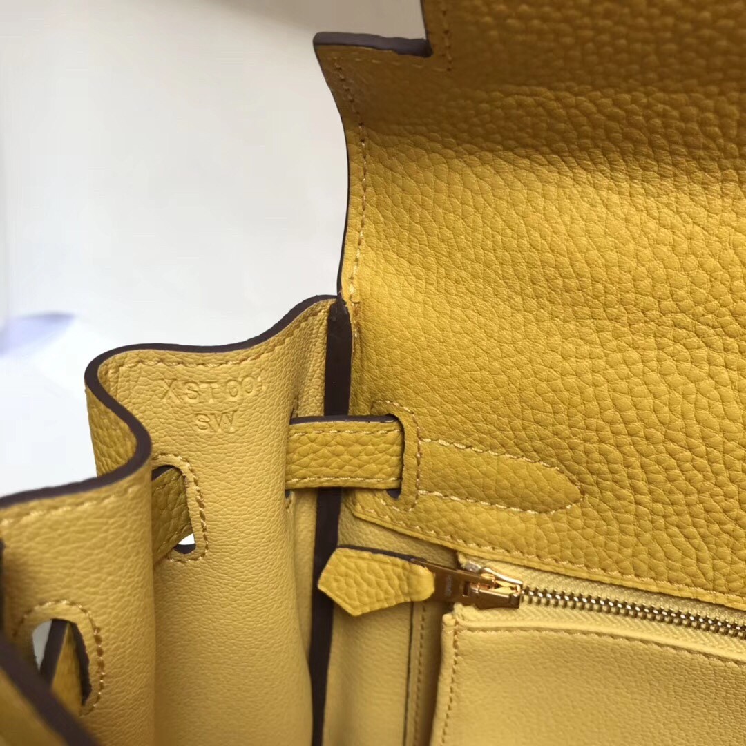 H**mes kelly 32cm retourne bag in soleil clemence leather
