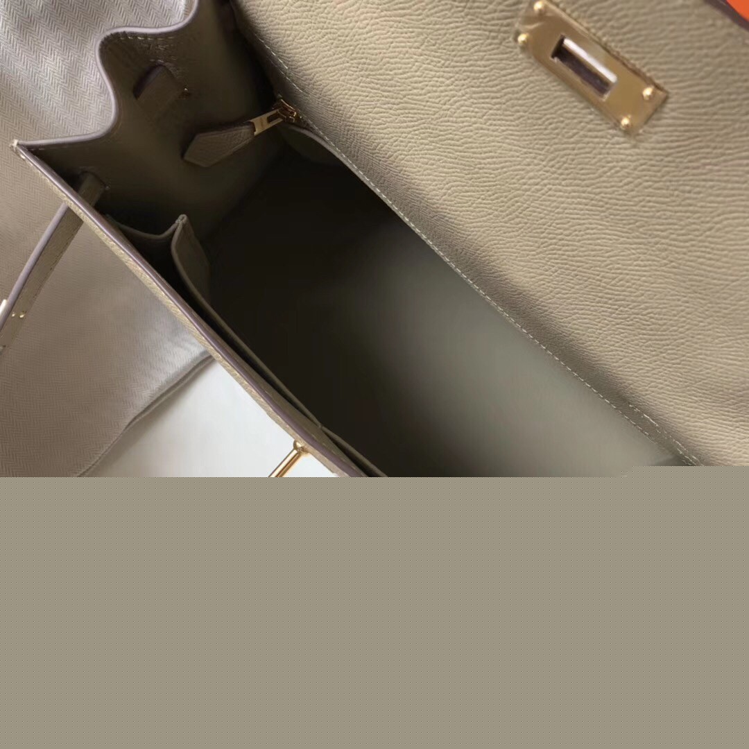 H**mes kelly 32cm sellier bag in tourterelle epsom leather
