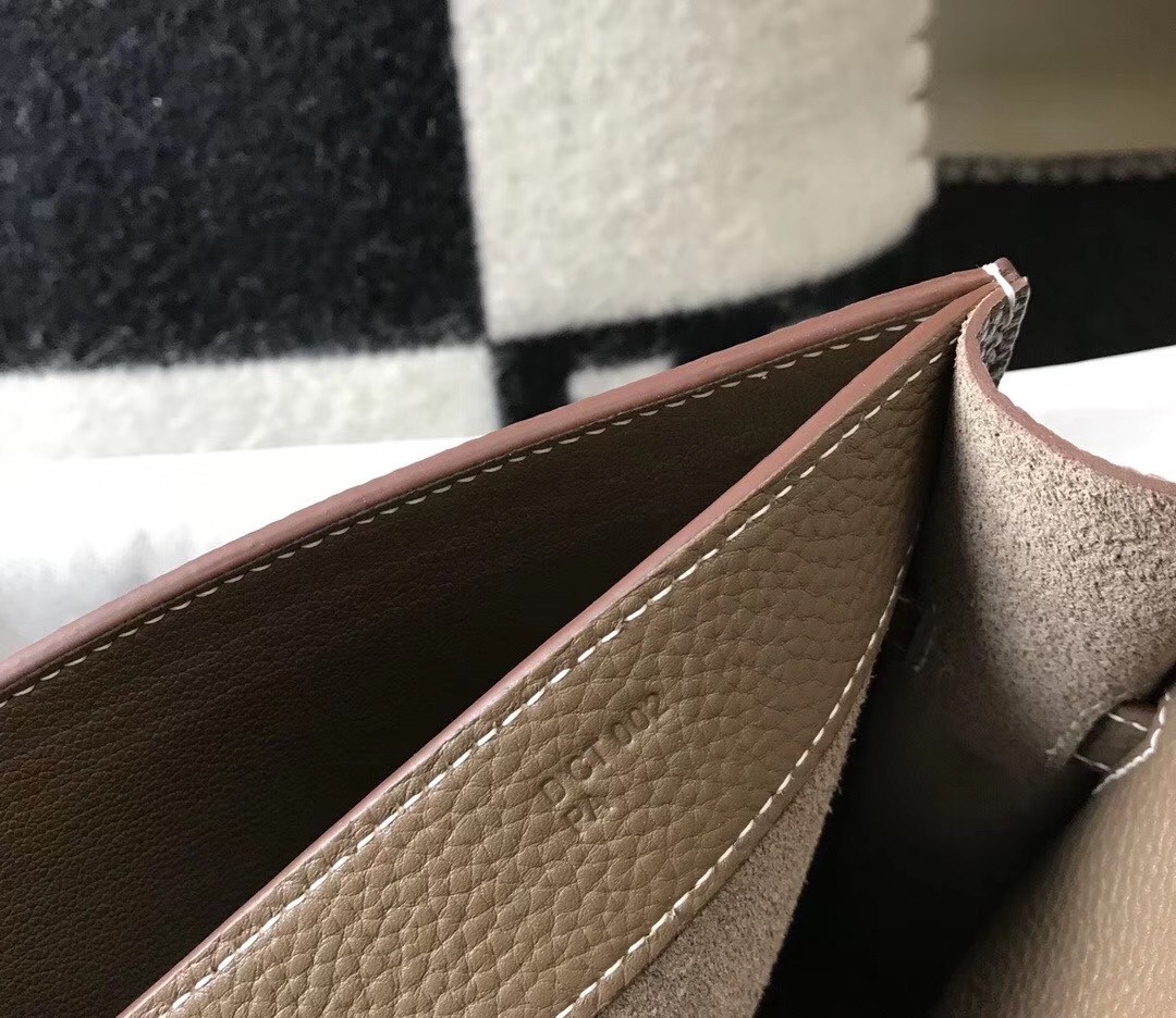H**mes kelly depeche 34 briefcase in taupe calfskin