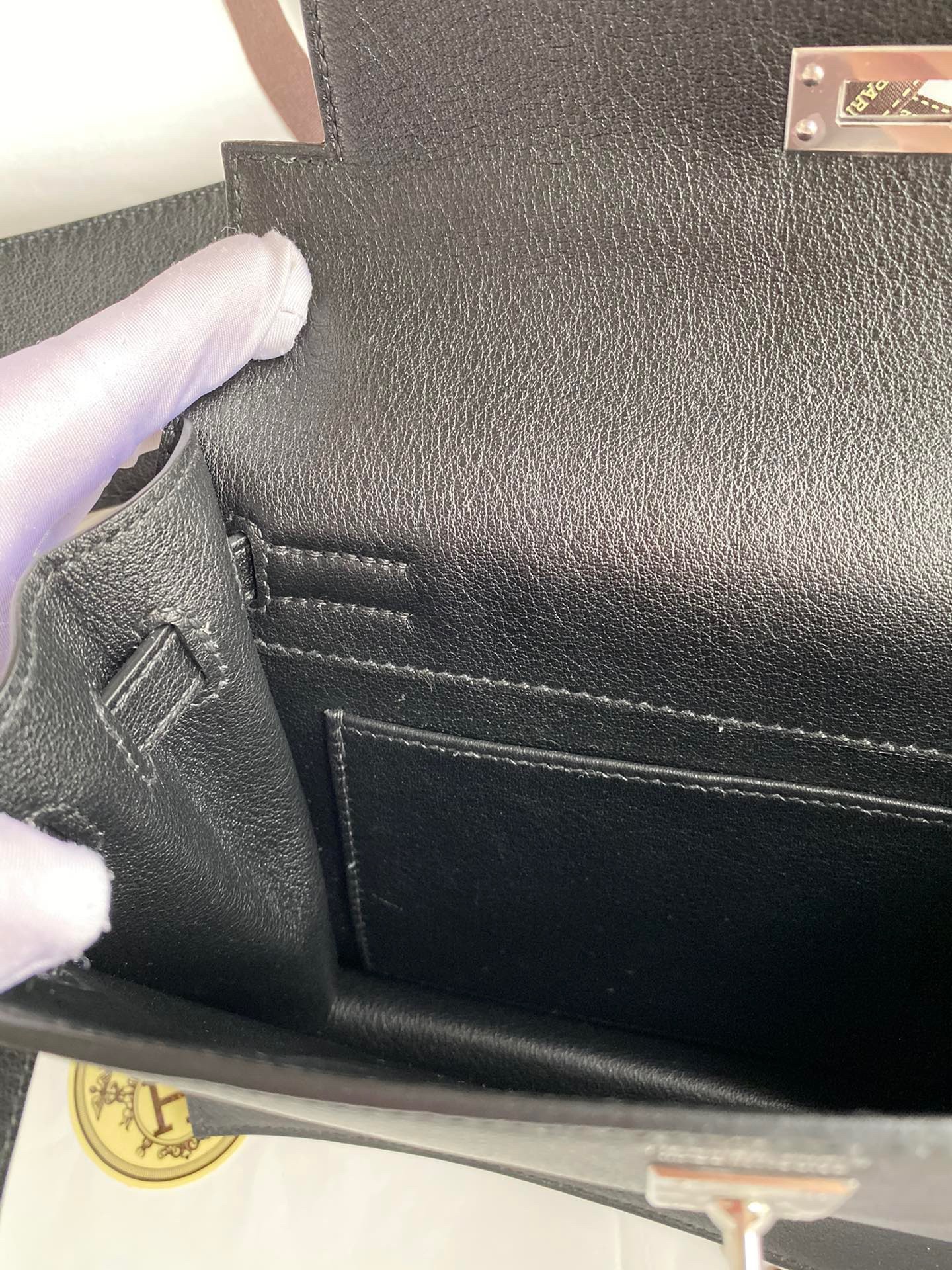 H**mes kelly danse ii handmade bag in black evercolor calfskin
